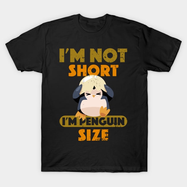 Penguin eggshell fish I'm Not Short I'm Penguin Size Short T-Shirt by alcoshirts